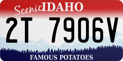 ID license plate 2T7906V