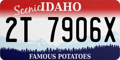 ID license plate 2T7906X