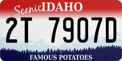 ID license plate 2T7907D