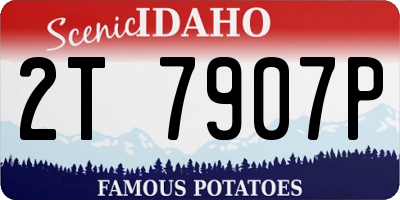 ID license plate 2T7907P