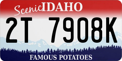 ID license plate 2T7908K