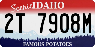 ID license plate 2T7908M