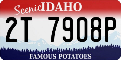 ID license plate 2T7908P