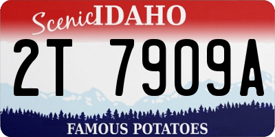 ID license plate 2T7909A