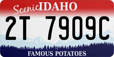 ID license plate 2T7909C