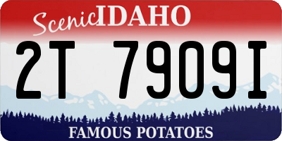 ID license plate 2T7909I