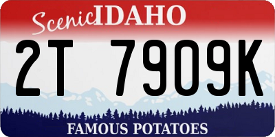 ID license plate 2T7909K