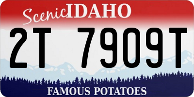 ID license plate 2T7909T