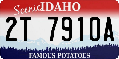 ID license plate 2T7910A