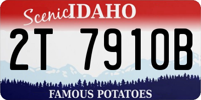 ID license plate 2T7910B