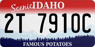 ID license plate 2T7910C