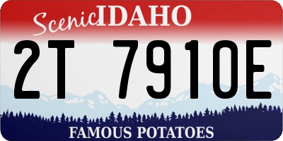 ID license plate 2T7910E