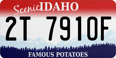 ID license plate 2T7910F