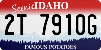 ID license plate 2T7910G