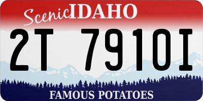ID license plate 2T7910I