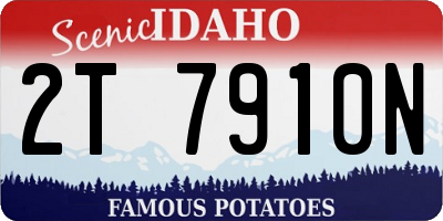 ID license plate 2T7910N