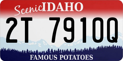 ID license plate 2T7910Q