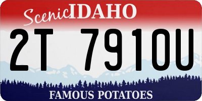 ID license plate 2T7910U