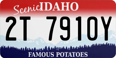 ID license plate 2T7910Y
