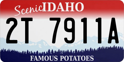 ID license plate 2T7911A