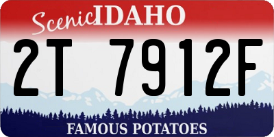ID license plate 2T7912F