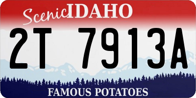 ID license plate 2T7913A