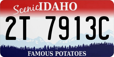 ID license plate 2T7913C
