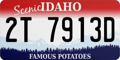ID license plate 2T7913D
