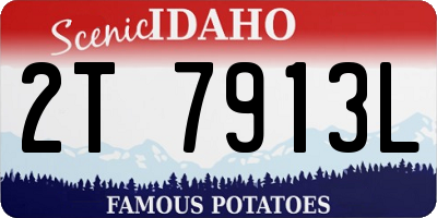 ID license plate 2T7913L