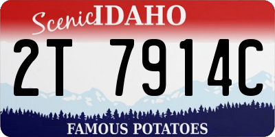 ID license plate 2T7914C