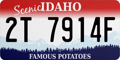 ID license plate 2T7914F