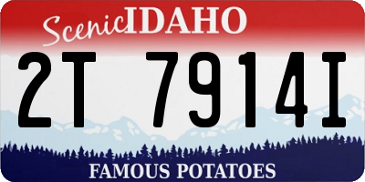 ID license plate 2T7914I