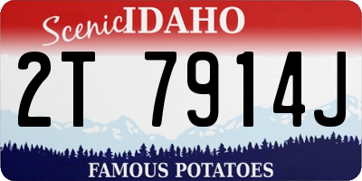 ID license plate 2T7914J