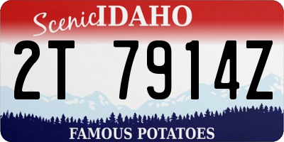 ID license plate 2T7914Z
