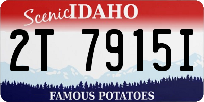 ID license plate 2T7915I