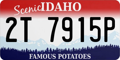 ID license plate 2T7915P
