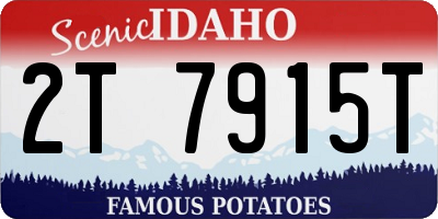 ID license plate 2T7915T