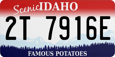 ID license plate 2T7916E