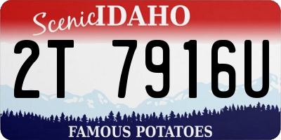 ID license plate 2T7916U