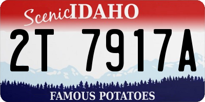 ID license plate 2T7917A