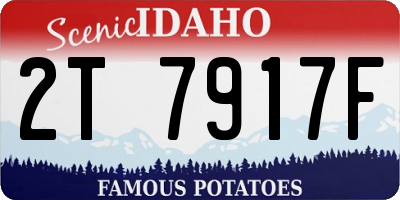 ID license plate 2T7917F