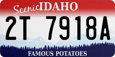 ID license plate 2T7918A