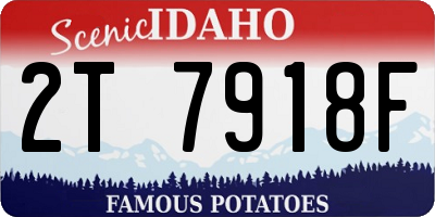 ID license plate 2T7918F