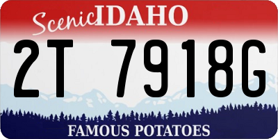 ID license plate 2T7918G