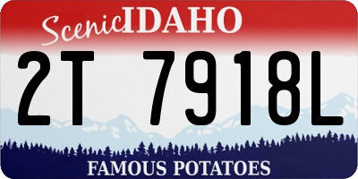 ID license plate 2T7918L