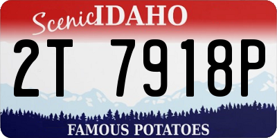 ID license plate 2T7918P