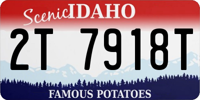 ID license plate 2T7918T