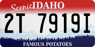 ID license plate 2T7919I