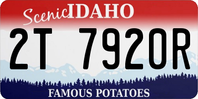 ID license plate 2T7920R