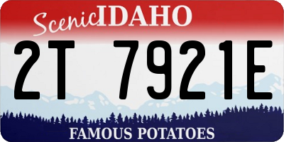 ID license plate 2T7921E
